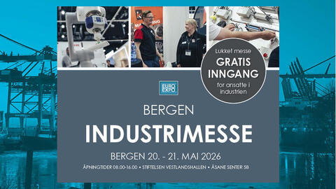 Tormatic deltar på Euro Expo Bergen 2026 20.–21. mai 2026. Besøk oss for demonstrasjon av instrumentering, sensorer, prosessutstyr og industrielle løsninger fra flere av våre ledende leverandører.

